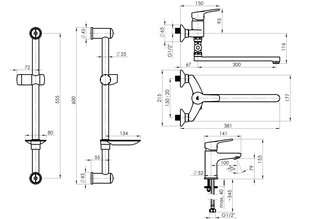 Komplekt Uno + Varianta-Delta RUBINETA hind ja info | Vannitoa segistid | kaup24.ee