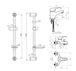 Komplekt Optima-10 + Optima-18 + Varianta - Delta RUBINETA hind ja info | Vannitoa segistid | kaup24.ee