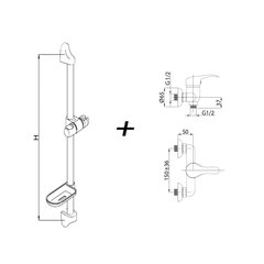 Komplekt Optima-12/C + Varianta – Delta RUBINETA hind ja info | Vannitoa segistid | kaup24.ee