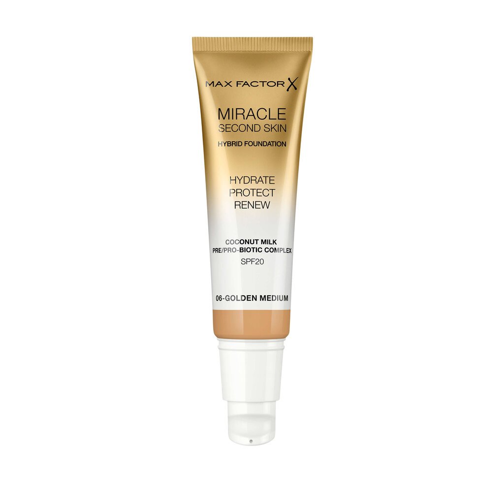 Max Factor Miracle Second Skin jumestustoode 30 ml, 05 Medium, 06 Golden Medium hind ja info | Jumestuskreemid, puudrid | kaup24.ee