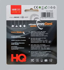 ImroCard, 128 GB + adapter hind ja info | Mobiiltelefonide mälukaardid | kaup24.ee