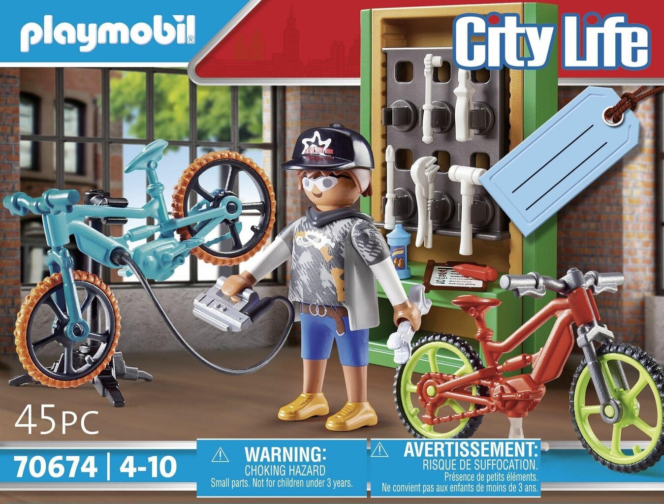 70928 PLAYMOBIL, Mehaanilise jalgratta kinkekomplekt цена и информация | Klotsid ja konstruktorid | kaup24.ee