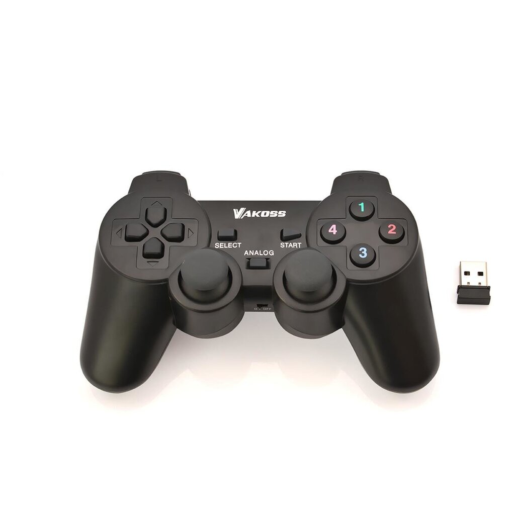 Vakoss GP-3925BK mängupult Gamepad PC, Playstation 3 analoog/ Digitaalne RF Must hind ja info | Mängupuldid | kaup24.ee