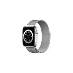 Apple Watch Series 6 44mm GPS + Cellular, Stainless Steel Silver (kasutatud, seisukord A) hind ja info | Nutikellad (smartwatch) | kaup24.ee