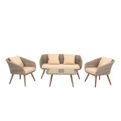 Комплект садовой мебели из 4 предметов Patio Marlene, коричневый/бежевый цена и информация | Комплекты уличной мебели | kaup24.ee