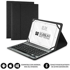 Ümbris Klaviatuurile ja Tahvelarvutile Subblim KEYTAB PRO 10.1" Bluetooth Must цена и информация | Рюкзаки, сумки, чехлы для компьютеров | kaup24.ee