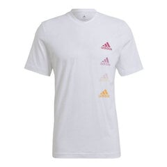 Футболка с коротким рукавом мужская Adidas Essentials Gradient Белый S6433980 цена и информация | Мужская спортивная одежда | kaup24.ee
