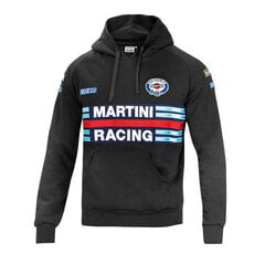 Dressipluus kapuutsiga, meeste Sparco MARTINI RACING Must Suurus L S3721350 цена и информация | Мужские толстовки | kaup24.ee