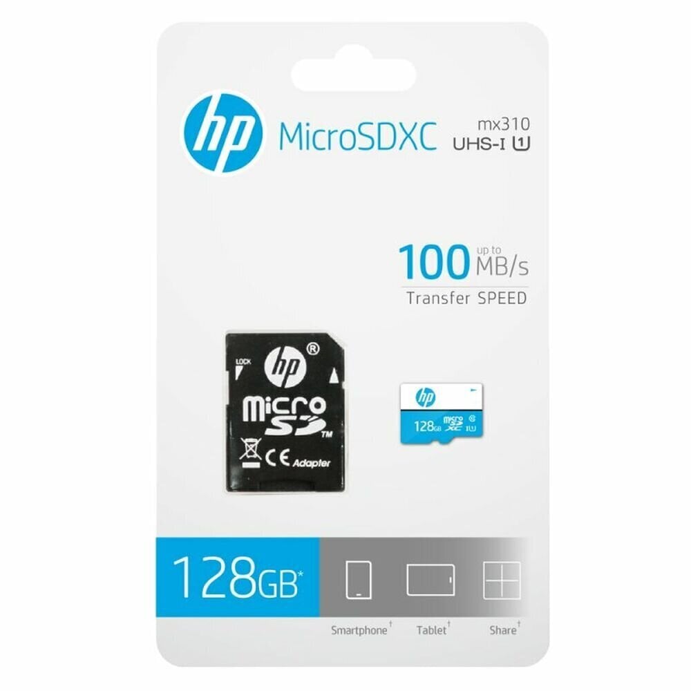Micro SD mälukaart adapteriga HP CI10 U1 128 GB hind ja info | Mobiiltelefonide mälukaardid | kaup24.ee
