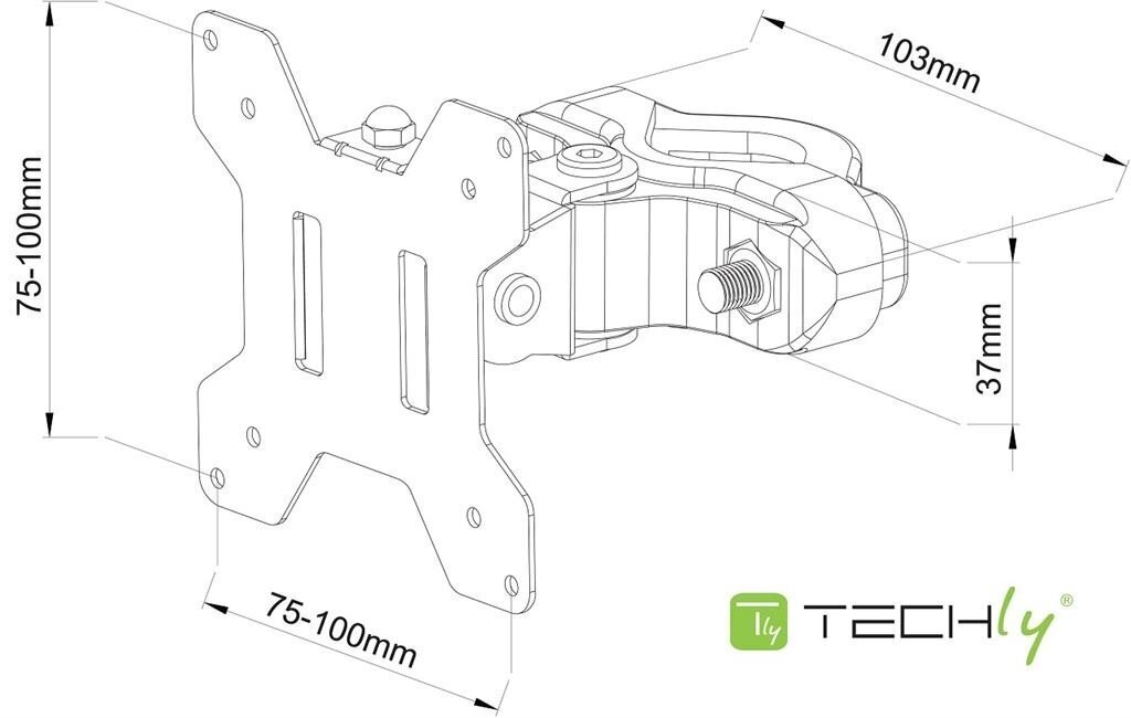 Techly TV LED/LCD 13-30" цена и информация | Monitori hoidjad | kaup24.ee