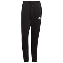 Meeste spordipüksid Adidas Essentials Tapered Elasticcuff 3 Stripes Pant M GK8822, must hind ja info | Meeste spordiriided | kaup24.ee