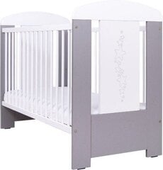 Детская кроватка Drewex Stars, 60x120 см, белого/серебристого цвета цена и информация | Детские кроватки | kaup24.ee
