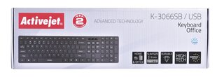 Клавиатура Activejet K-3066SB цена и информация | Клавиатуры | kaup24.ee