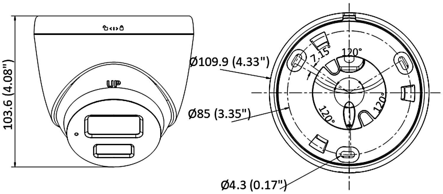 IP-turvakaamera DS-2CD1347G0-L(2.8mm)(C) ColorVu 4 Mpx Hikvision hind ja info | Valvekaamerad | kaup24.ee