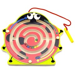 Puidust magnetiline mäng-labürint Lepatriinu hind ja info | Arendavad mänguasjad | kaup24.ee