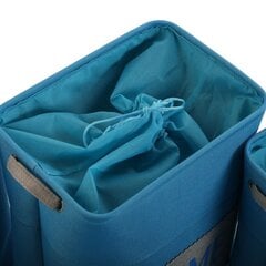 Набор корзин Home, синий, текстиль (30 x 40 x 45 см) (6 частей) цена и информация | Ящики для вещей | kaup24.ee