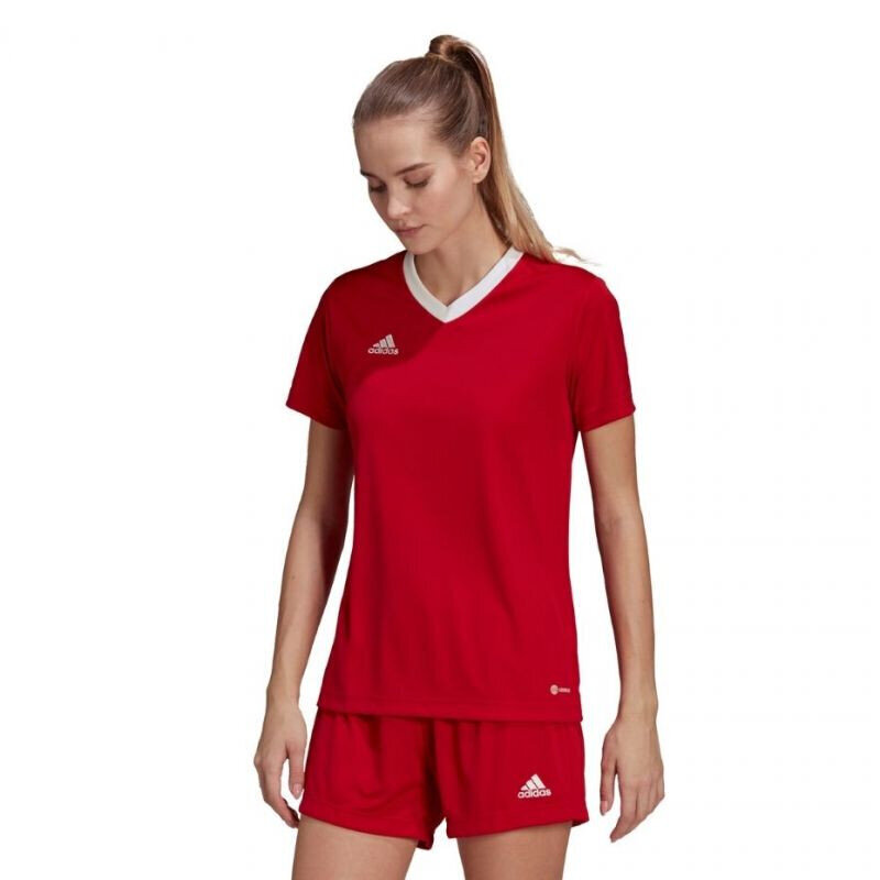 Naiste spordi t-särk Adidas Entrada 22 Jsy, punane цена и информация | Naiste spordiriided | kaup24.ee