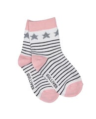 Tüdrukute triibulised sokid Gulliver, roosa, 14*16 cm hind ja info | Tüdrukute sukkpüksid ja sokid | kaup24.ee