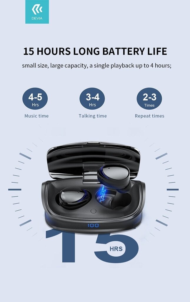 Juhtmevabad kõrvaklapid Devia Joy A9 TWS must hind ja info | Kõrvaklapid | kaup24.ee