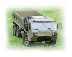 Военный грузовик P801 1:16, 6x6, 2.4GHz, RTR - зеленый цена и информация | Игрушки для мальчиков | kaup24.ee