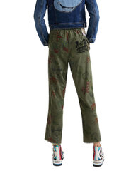 Naiste püksid Desigual BFNG343359, rohelised hind ja info | Naiste püksid | kaup24.ee