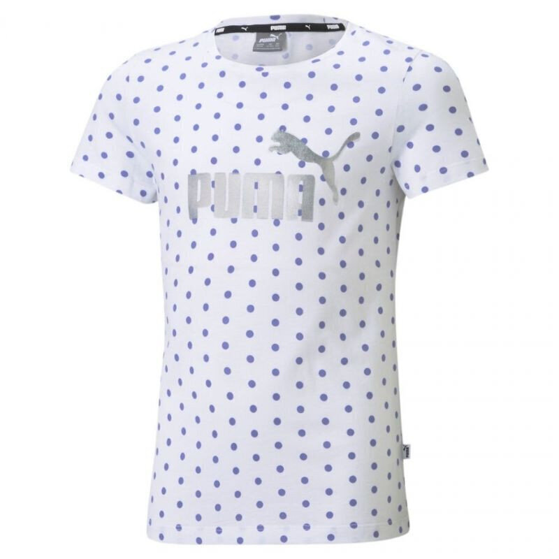 Laste spordisärk Puma ESS Dotted Tee Jr 58704202, valge hind ja info | Poiste särgid | kaup24.ee