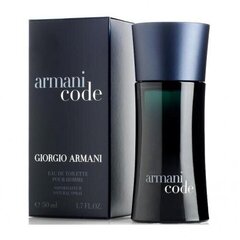 Муалетная вода Giorgio Armani Armani Code Homme EDT meestele, 50 мл цена и информация | Мужские духи | kaup24.ee