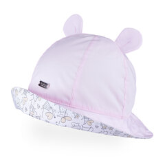 Tüdrukute puuvillane ühekordne müts-panama TuTu, roosa hind ja info | Tüdrukute mütsid, sallid, kindad | kaup24.ee