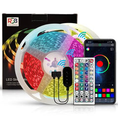 Смарт светодиодная лента RGB 5050 с функцией Bluetooth и управлением музыкой, 12 м цена и информация | Светодиодные ленты | kaup24.ee