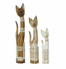 Декоративная фигурка DKD Home Decor Коты (3 шт.) (14 х 7,5 х 80 см) (12 х 6,5 х 60 см) (16 х 7,5 х 100 см) цена и информация | Детали интерьера | kaup24.ee