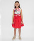 Tüdrukute kleidi ja salli komplekt Gulliver, punane, 140*72*63 cm hind ja info | Tüdrukute kleidid | kaup24.ee