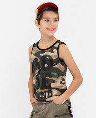 Майка цвета хаки с камуфляжным принтом для мальчиков Gulliver цена и информация | Рубашки для мальчиков | kaup24.ee