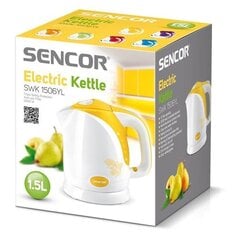 Veekeetja Sencor SWK1506YL, valge/kollane цена и информация | Электрочайники | kaup24.ee