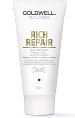 Kahjustatud juuste mask Goldwell Dualsenses Rich Repair 60s 50 ml цена и информация | Маски, масла, сыворотки | kaup24.ee