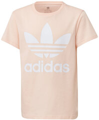 Adidas Originals Pluus Trefoil Tee Haze Coral hind ja info | Tüdrukute särgid | kaup24.ee