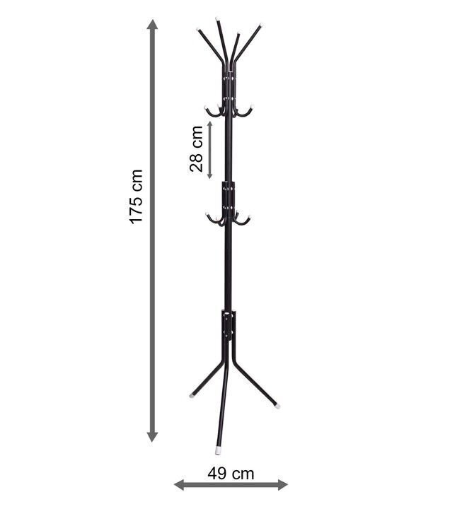 Riidenagi Modern Home, 175 cm, must/valge hind ja info | Nagid | kaup24.ee