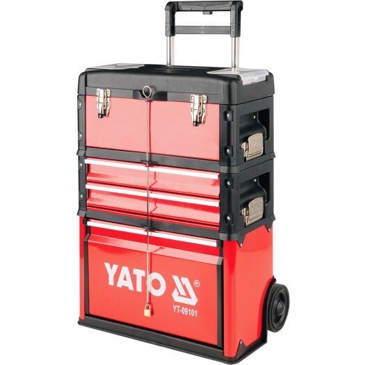 YATO tööriistakäru 3 sahtliga 52x32x72 cm цена и информация | Tööriistakastid, tööriistahoidjad | kaup24.ee