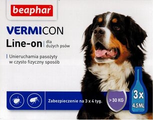 Капли от паразитов для собак Beaphar Vermicon Dog L, > 30 кг, 3x4,5 мл цена и информация | Пищевые добавки и анти-паразитные товары | kaup24.ee