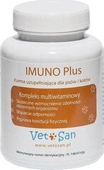 Vitamiinikompleks koertele ja kassidele Vetosan IMUNO Plus, 60 tabletti hind ja info | Toidulisandid ja parasiitide vastased tooted | kaup24.ee