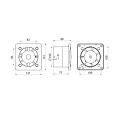 Корпус вытяжного вентилятора Equation,KW100H 100 мм, белый цена и информация | Vannitoa ventilaatorid | kaup24.ee