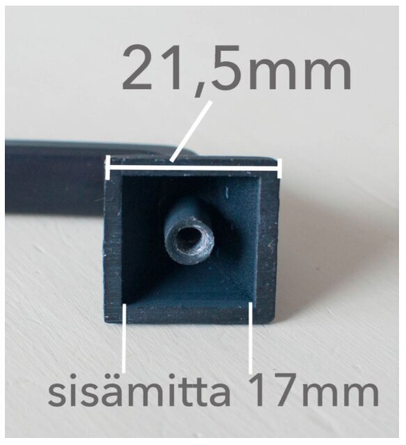 Sang, metalliga kaetud "Serrano" 96mm hind ja info | Mööbli käepidemed | kaup24.ee