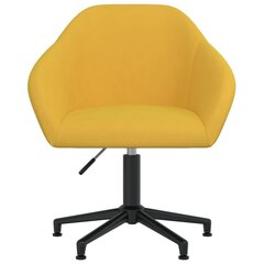 vidaXL pöörlev kontoritool, kollane, samet цена и информация | Офисные кресла | kaup24.ee