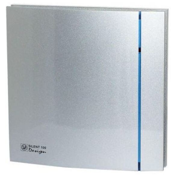 Tõmbeventilaator Silent, Design CZ100; 98,9 mm, hõbedane hind ja info | Vannitoa ventilaatorid | kaup24.ee
