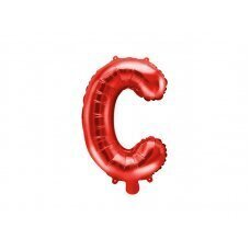 Fooliumist õhupall Letter "C" 35 cm, punane hind ja info | Õhupallid | kaup24.ee