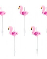 Sünnipäevaküünlad Flamingo 5 tk 3 cm цена и информация | Праздничные декорации | kaup24.ee