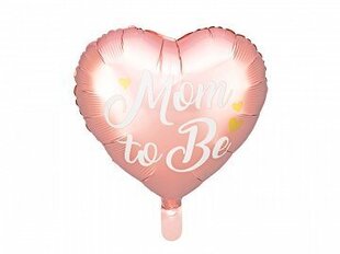 Фольгированный воздушный шарик, сердечко "Mom To Be", 35 см, розовый цена и информация | Шарики | kaup24.ee