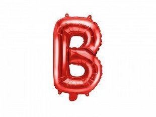 Fooliumist õhupall Täht "B" 35 cm, punane hind ja info | Õhupallid | kaup24.ee