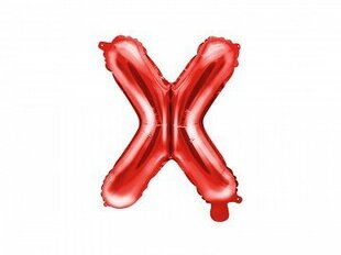 Fooliumist õhupall Täht "X" 35 cm, punane цена и информация | Шары | kaup24.ee