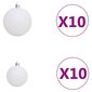 vidaXL kunstkuusk LEDide ja kuulidega, must, 210 cm, PVC hind ja info | Kunstkuused | kaup24.ee