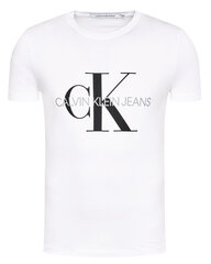 Meeste T-särk Calvin Klein Jeans, valge цена и информация | Мужские футболки | kaup24.ee